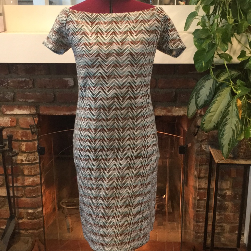 OFF SHOULDER CHEVRON dress